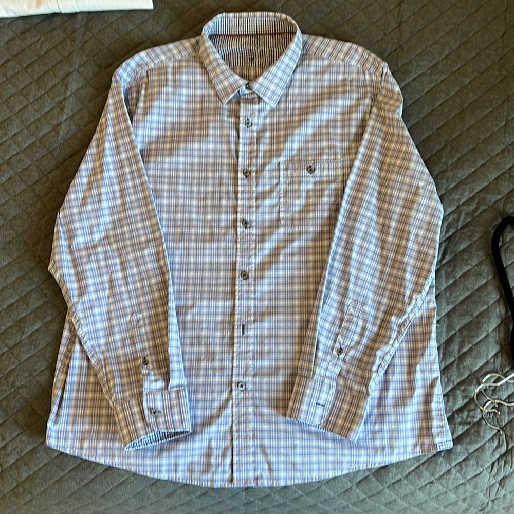 XXL Flag & Anthem Button Front Dress Shirt